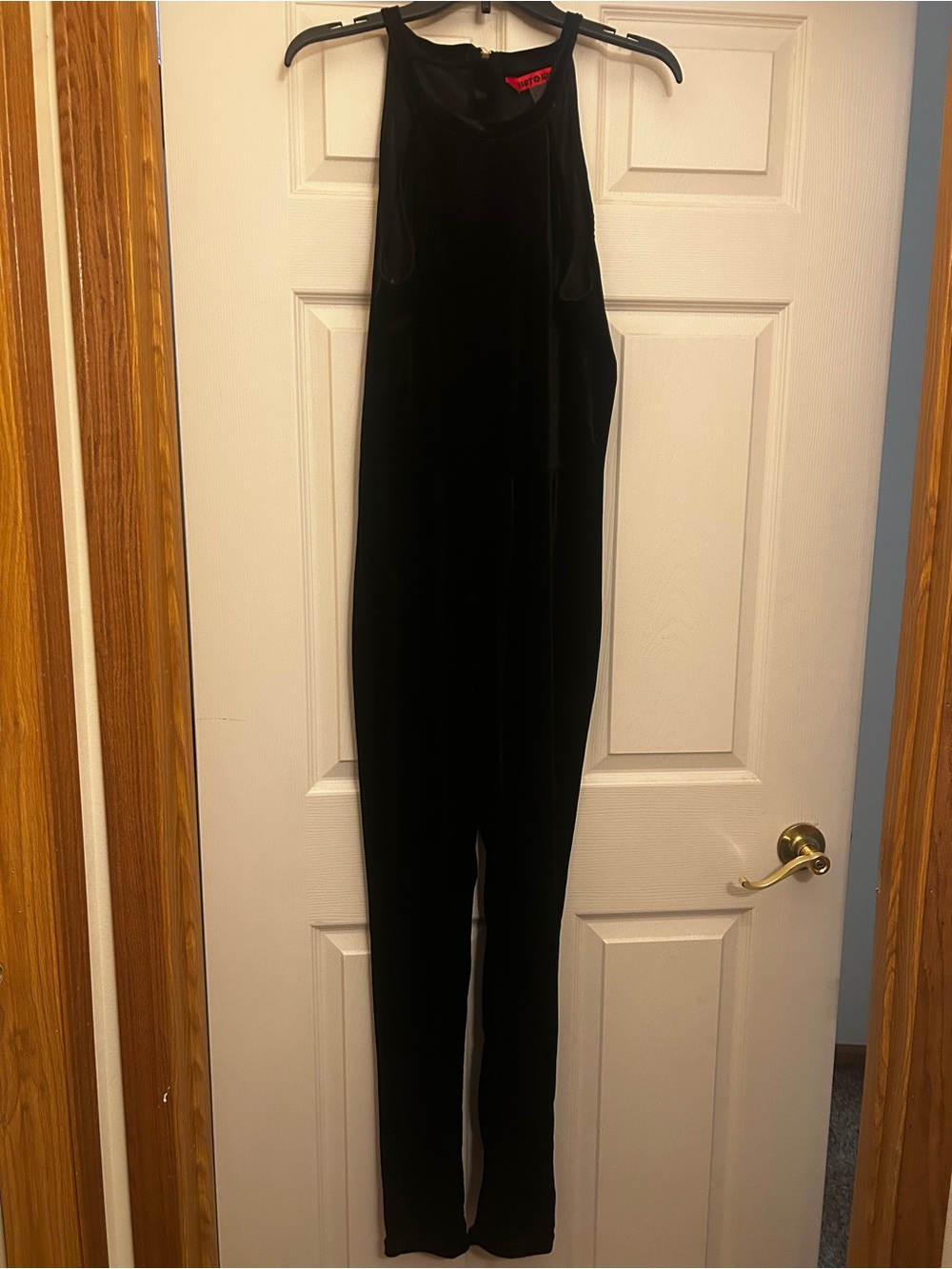 Hot Kiss Black Velvet Jumpsuit